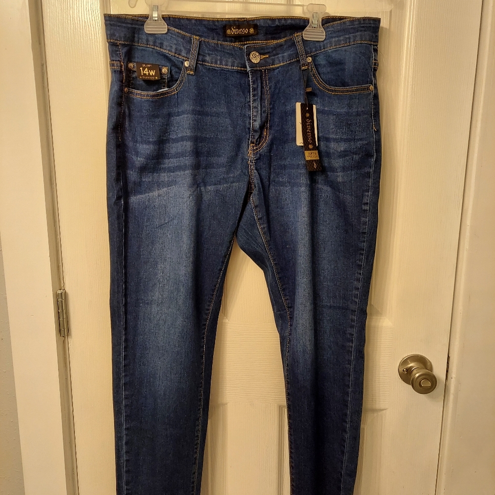 Diverso Dark Wash Skinny Jeans 14W NWT